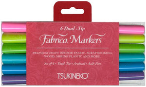 Tsukineko Fabrico Marker Set Gemstones Colors