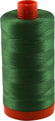 Aurifil Thread 2890 DARK GRASS GREEN Cotton Mako 50wt Large Spool 1300m