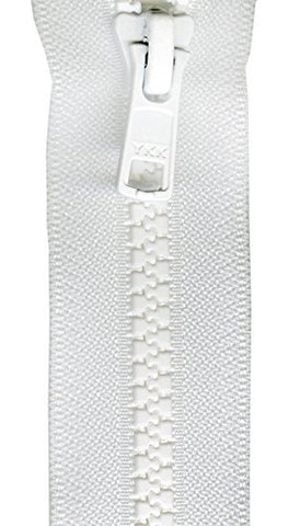 YKK Mini Vislon 6in White Separating Zipper