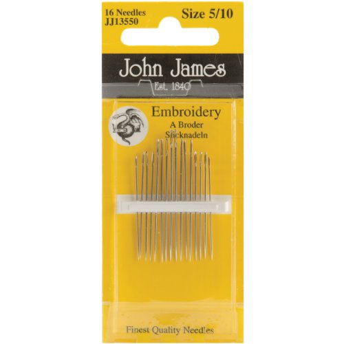 Colonial Needle Co John James Embroidery / Crewel Needles Assorted Sizes 5/10