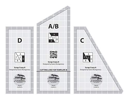 Creative Grids USA Creative Grids Scrap Crazy Templates Quilt Ruler