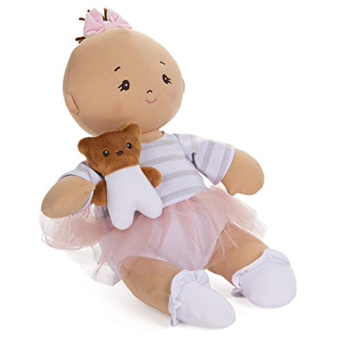 Baby Doll with Teddy Bear, Pink Tutu, 9 in
