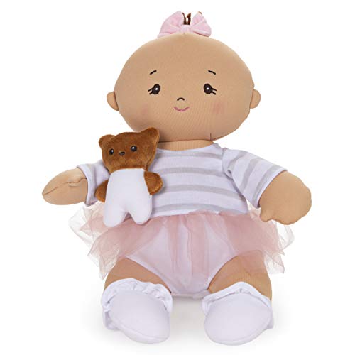 Baby Doll with Teddy Bear, Pink Tutu, 9 in