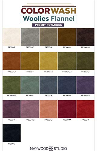 5in Squares Color Wash Flannel 42pcs/bundle