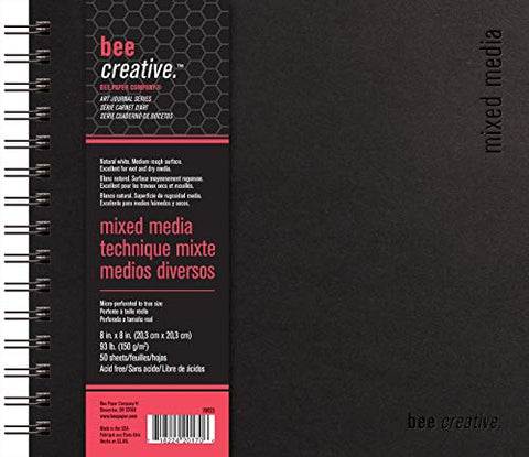 BEE CREATIVE 8"X8" MIXED MEDIA