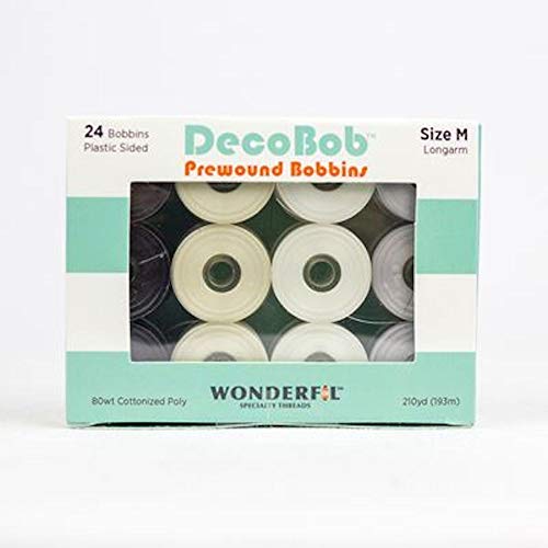 Wonderful Speciality Threads DecoBob Prewound Bobbins, Size M Longarm (Basic)