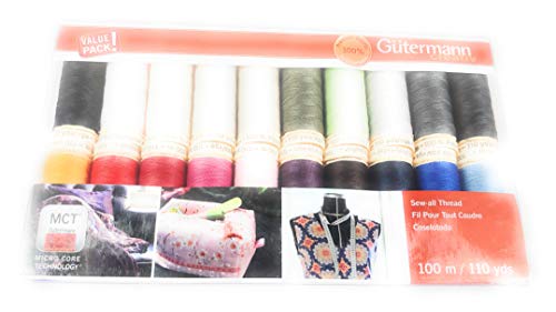 Gutermann Sew-all Thread 20 spools 20 Colors 100 meters Basics