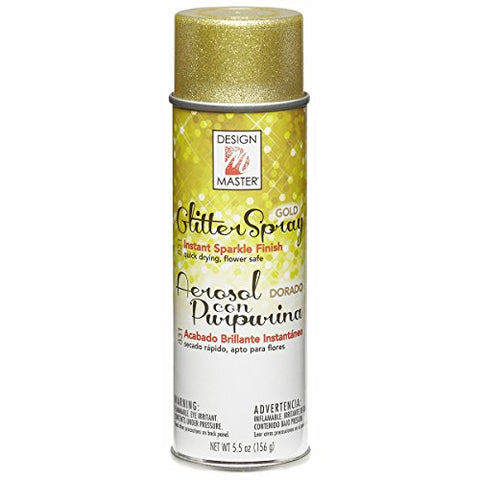 Design Master Glitter Spray 6Oz-Gold