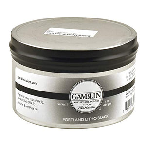 Gamblin Portland Litho Black, Artist-Grade Lithography Color, 1lb can (L3001)