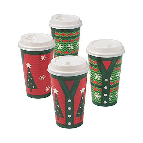UGLY SWEATER INSULATED COFFEE CUPS