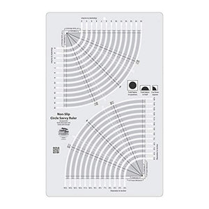 Creative Grids USA Creative Grids Circle Savvy 11-3/4in x 18-1/2in Quilt Ruler