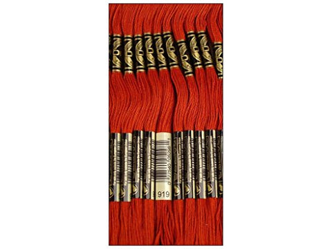 DMC Thread 6-Strand Embroidery Cotton 8.7 Yards Red Copper 117-919 (12-Pack)