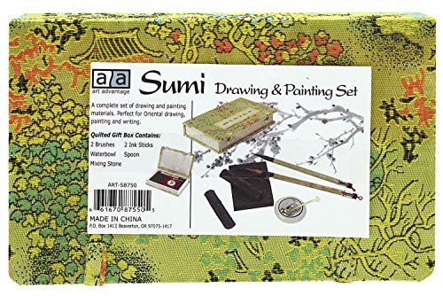 Art Advantage Sumi Ink and Brush Set, 8-Piece