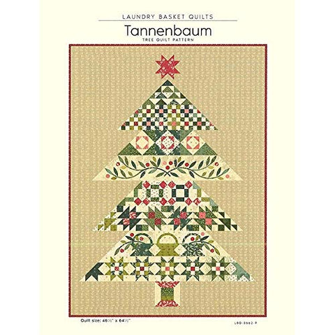 Tannenbaum Christmas Tree Quilt Pattern by Laundry Basket Quilts 46.5" x 64.5" LBQ-0745-P