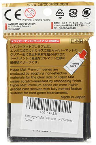 KMC Sleeves Premium Hyper Matte Black 50-Count