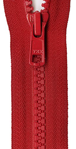 Vislon 1-Way Separating Zipper 28in Apple Red