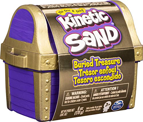 Kinetic Sand, Buried Treasure Playset with 6oz of All-Natural Kinetic Beach Sand and Hidden Tool (Style May Vary)