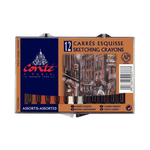 Conte Sketching Crayons Set, Assorted Color - 4 count