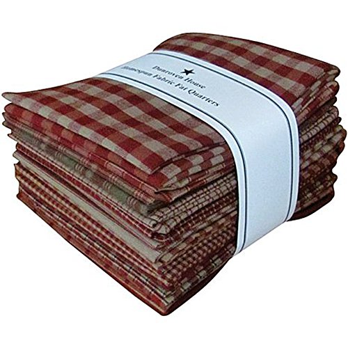 Dunroven House Red Homespun Fat Quarter 12pcs