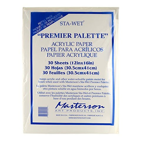 Masterson Sta-Wet Premier Palette Refill Sheets - 12" x 16"