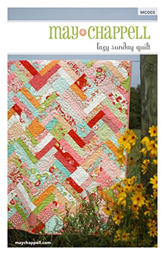 Lazy Sunday Quilt, Quilt Pattern, Fat Quarter and Layer Cake Friendly, 5 Finished Size Options