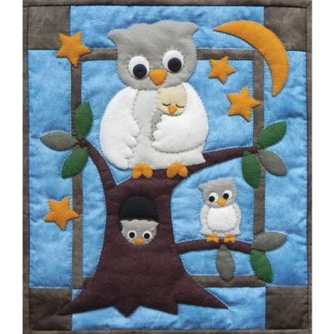 Rachel's Of Greenfield Owl Family Wall Hanging Quilt Kit, 13 by 15-Inch