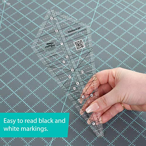 Creative Grids Starburst 30 Degree Triangle Quilt 9-1/2in Ruler