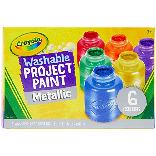 Crayola Washable Paint, 6 Assorted Classic Colors, 2 oz Bottle, 6