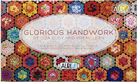 Aurifil USA Glorious Handwork Thread by Liza Lucy & Kim McLean 80wt 20 Small Spools