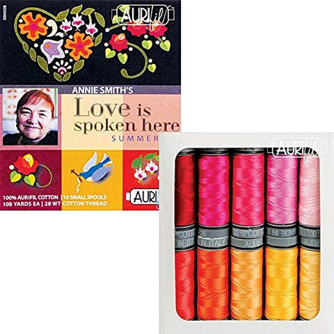 Annie Smith Love Is Spoken Here Summerset Aurifil Thread Kit 10 Small Spools 28 Weight AS28LSHS10