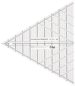 C&T PUBLISHING Clearview Triangle Ruler 60 Degree 10"