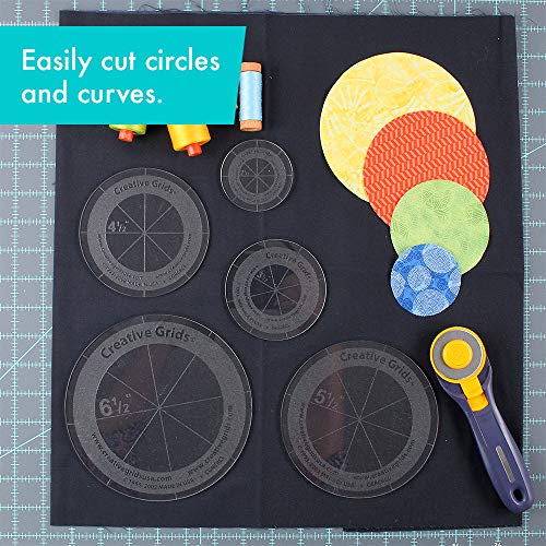 Creative Grids USA Creative Grids Quilt Ruler Circles (5 Discs with Grips) Quilt Ruler