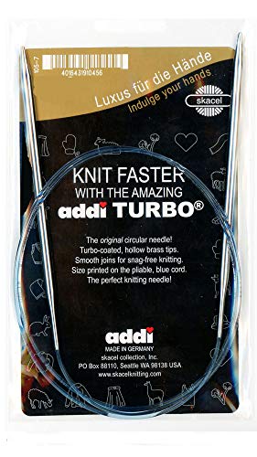 addi Knitting Needle Turbo Circular Skacel Blue Cord 47 inch (120cm) Size US 08 (5.0mm)