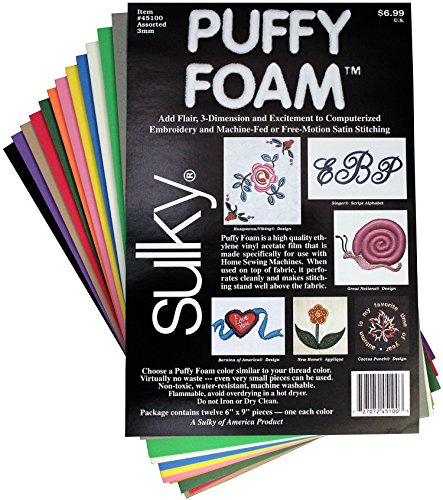Foam Puffy 2mm 1 6in x 9in 12 Color Assortment