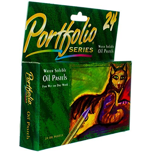 24 Assorted Colors, Water Soluble Portfolio Series Oil Pastels
