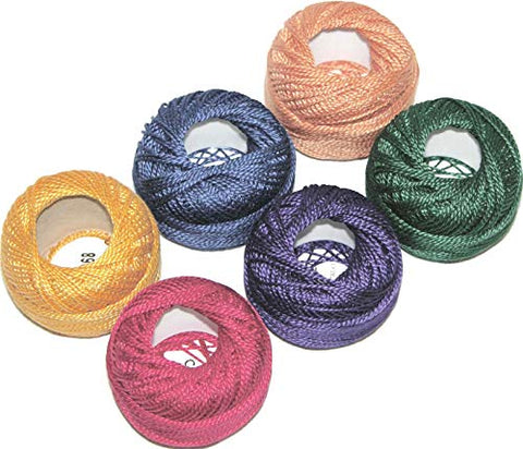 Pearl Cotton Size 5 Thread Sampler Pack Jewel