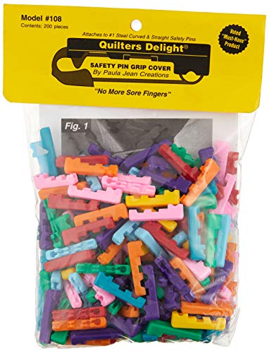 Paula Jean Creations Quilters Delight Safety Pin Covers 200 ct, Multicolor