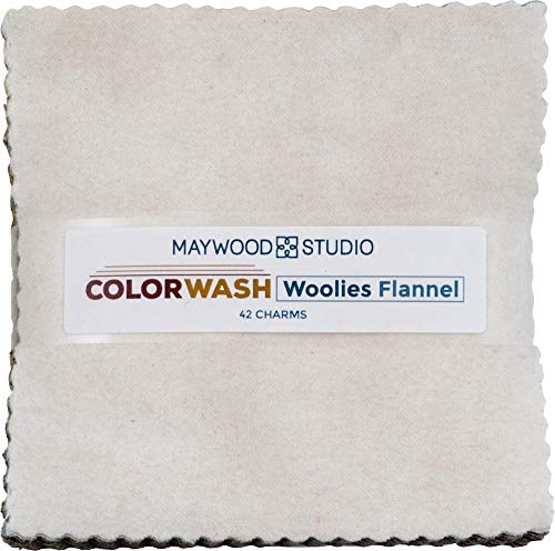 5in Squares Color Wash Flannel 42pcs/bundle