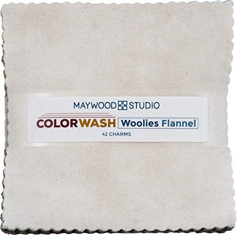 5in Squares Color Wash Flannel 42pcs/bundle