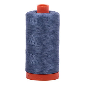 Aurifil Mako Cotton Thread Solid 50wt 1422yds Dark Grey Blue