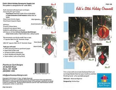 Fold N Stitch Holiday Ornaments