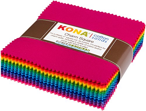 5in Squares Kona Cotton Solids Bright Colorstory 101pcs