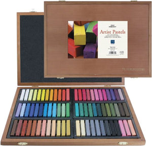 Pro Art Artist Pastels Square 72pc Astd Wood Box