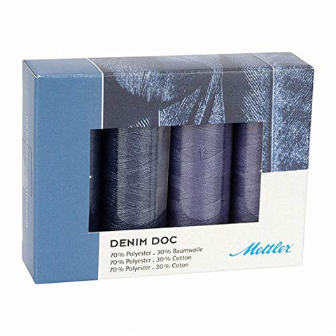 Mettler Doc No.75 Kit Thread Pack, Denim Blue
