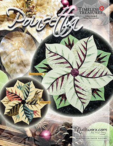 Poinsettia Table Topper Quilt Pattern by Quiltworx,Multi