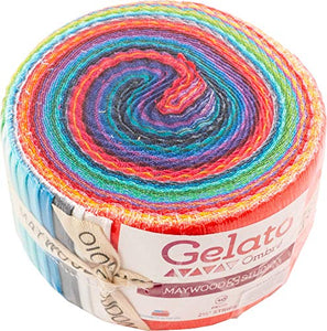 Gelato Ombre 40 2.5-inch Strips Jelly Roll by Maywood Studio