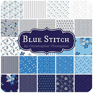 Blue Stitch 2.5 Inch Rolie Polie by Christopher Thompson for Riley Blake Designs 40pcs