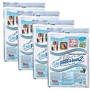 Bulk Buy: WaCompany Lite Steam A Seam 2 Double Stick Fusible Web 9in. x 12in. Sheets 5/Pkg  (4-Pack)