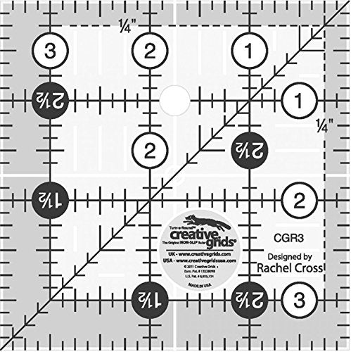 Creative Grids USA Creative Grids Quilt Ruler 3-1/2in Square