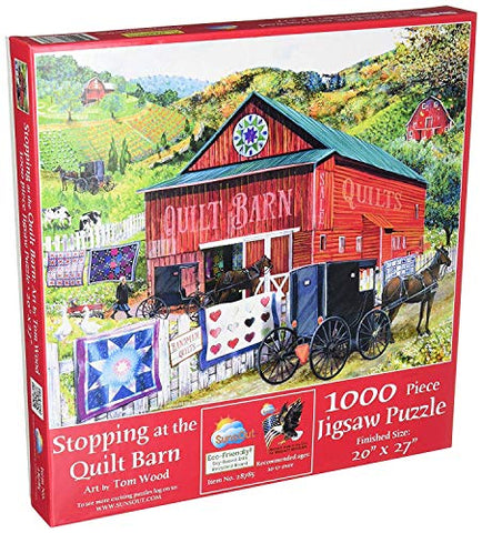 Stopping at The Quilt Barn 1000 pc Jigsaw Puzzle by SunsOut